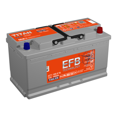 АКБ  6СТ-100 (820А) п/п TITAN STANDART 352х175х190